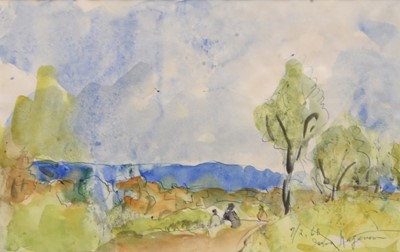Lot 48 - Joshua Kaganove (Russian 1892-1968) and Victor Mathias (1905-1933?) Landscapes (2)