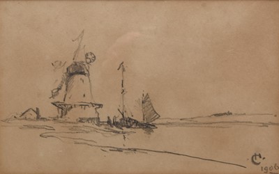 Lot 235 - Hubert Coop (British, 1872-1953) Windmill