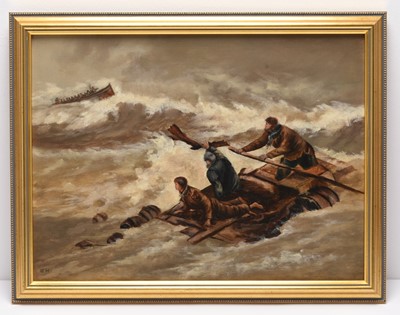 Lot 3 - Shipwreck Salvage (19th century), initialled B H bottom left