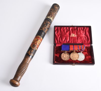 Lot 162 - Victorian and later Metropolitan Police trio with truncheon