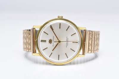 Lot 366 - Bucherer: A gentleman's gold plated wristwatch