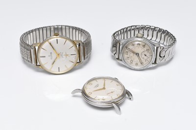 Lot 350 - Longines and others: A group of three gentleman's wristwatches