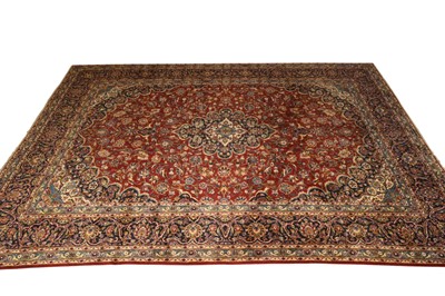 Lot 134 - A signed Kashan carpet, central Persia