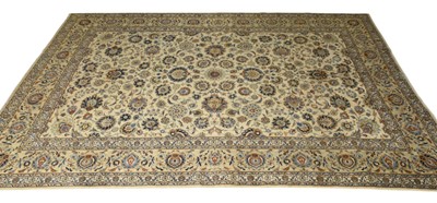 Lot 137 - A signed Kashan carpet, central Persia