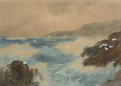 Lot 203 - Herbert Harding Bingley (1841-1920), Sailing vessels, Hunt of the Gulls and The Seashore