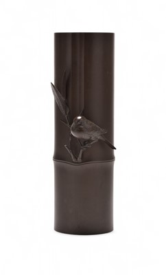 Lot 81 - A Japanese bronze vase by Ryuki (Nogami Tatsuoki), Meiji era