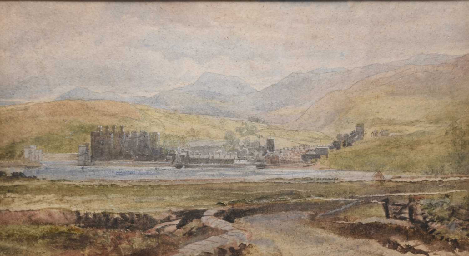 Lot 26 - David Cox the Younger (1809-1885) Landscape with Conwy Castle