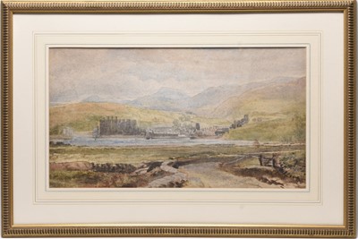 Lot 26 - David Cox the Younger (1809-1885) Landscape with Conwy Castle