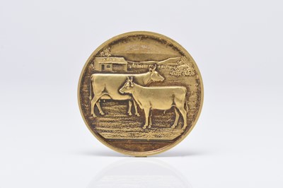 Lot 71 - A 9ct gold Agricultural medallion
