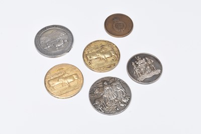 Lot 65 - A collection of silver, gilt and bronze agricultural medallions