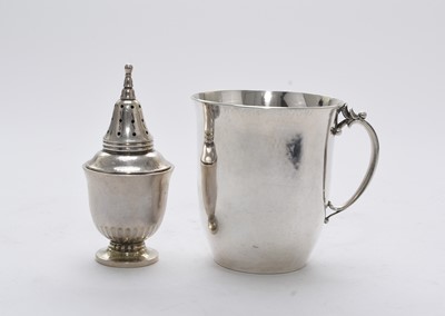 Lot 31 - A Georg Jensen silver mug and pepperette