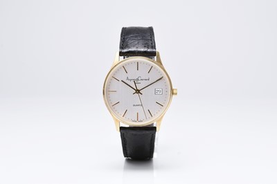 Lot 370 - Asprey & Garrard: A gentleman's 9ct gold wristwatch