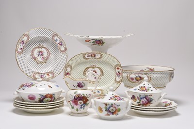 Lot 50 - A group of Coalport and other florally decorated porcelain, 19th century
