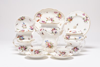 Lot 51 - Coalport part tea service, circa 1820, with other similar wares