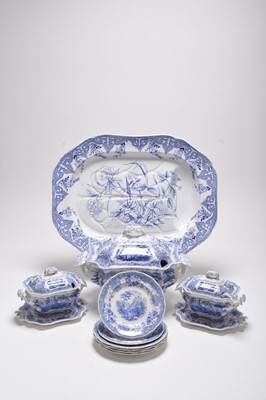 Lot 72 - Spode meat platter, part Ridgway dinner service and other ceramics