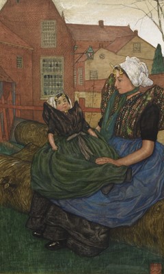Lot 28 - Nico Wilhelm Yungmann (1872-1935), Girl holding a doll on her lap