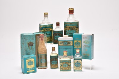 Lot 299 - Eleven bottles of 4711 cologne and one of 4711 talc