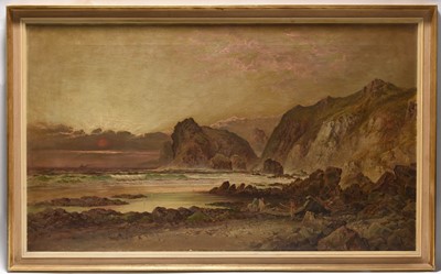 Lot 5 - W Gibbons (act.1858-1892) Lion Rock, Lizard, Cornwall
