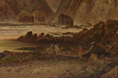 Lot 5 - W Gibbons (act.1858-1892) Lion Rock, Lizard, Cornwall