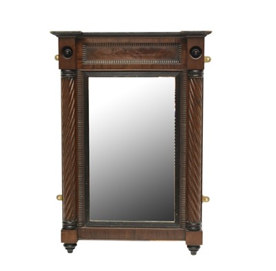 Lot 123 - A Regency rosewood pier mirror