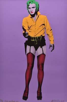 Lot 225 - Henry Hate (American, b.1968) Diva Las Vegas, lavender background