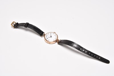 Lot 42 - Rolex: A lady's 9ct gold wristwatch