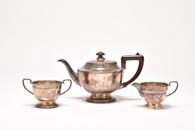 Lot 44 - A three piece silver tea service