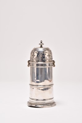 Lot 34 - A George III large Newcastle silver caster