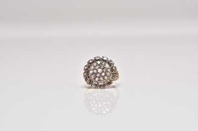 Lot 357 - A 19th century rose cut diamond cluster ring
