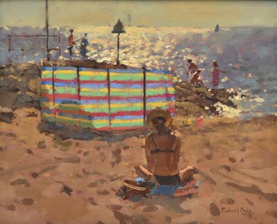 Lot 84 - Richard Price (British, b.1962) Beach Holiday, Sitting in the Sand