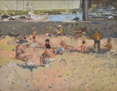 Lot 98 - Thomas John Coates (British, 1941-2023) Beach Scene