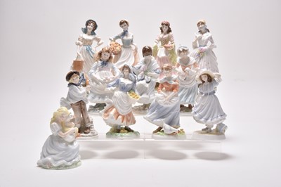 Lot 375 - Group of Royal Worcester and Coalport limited edition figures