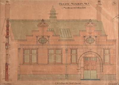Lot 237 - Three Architectural Drawings for Rugby Sorting Station (3)