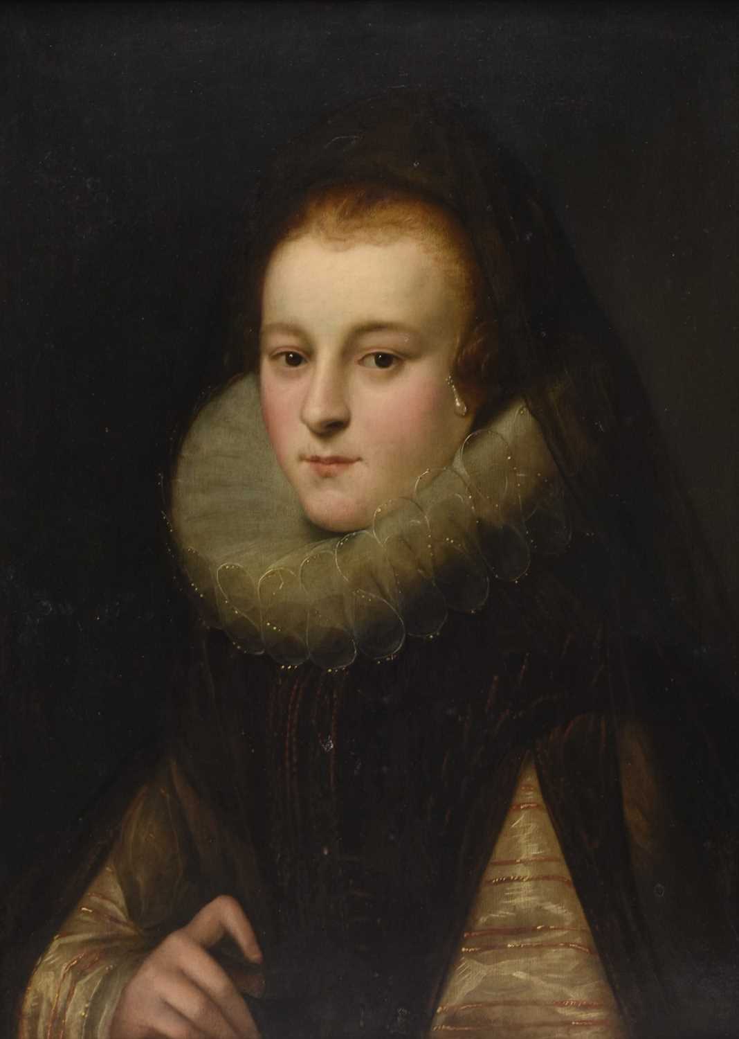 Lot 22 - Attributed to Cornelis Janssens van Ceulen (1593-1661) Portrait of Mrs Hyde