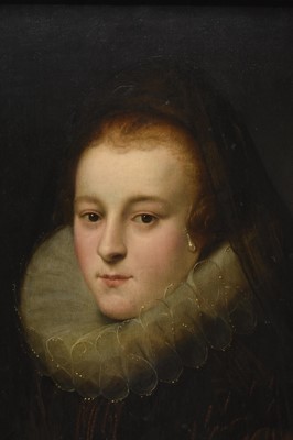 Lot 22 - Attributed to Cornelis Janssens van Ceulen (1593-1661) Portrait of Mrs Hyde