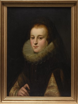 Lot 22 - Attributed to Cornelis Janssens van Ceulen (1593-1661) Portrait of Mrs Hyde