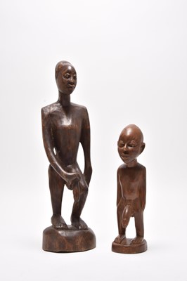 Lot 26 - Two African tribal carved wood fertility idols