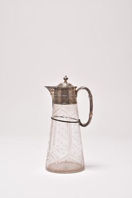 Lot 6 - A Victorian silver mounted glass jug