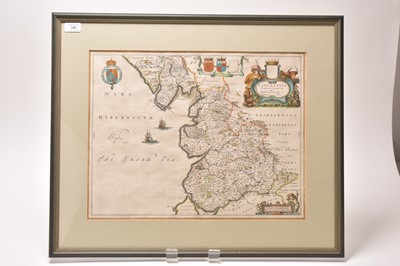 Lot 145 - BLAEU, Willem & Jan. Map of Lancashire. 1646