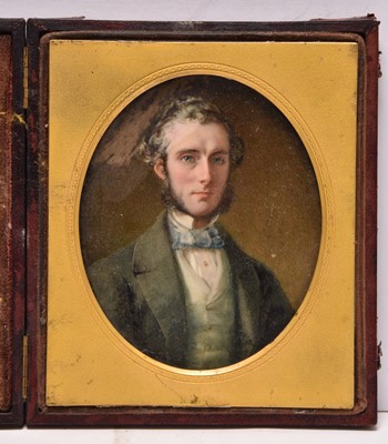 Lot 175 - A portrait miniature on ivory of Beckford Bevan by A Dixon