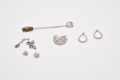 Lot 279 - A small collection of broken diamond set jewellery