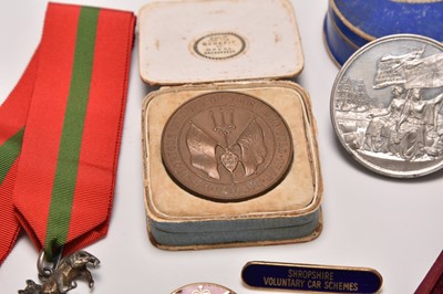 Lot 179 - A small collection of silver, white and gilt metal medal