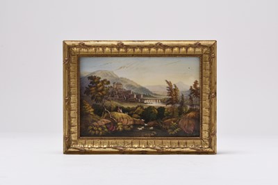 Lot 56 - An English porcelain landscape plaque attributed to Derby, circa 1820