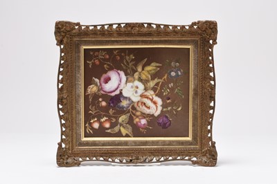 Lot 58 - English porcelain plaque attributed to Derby, circa 1830-40