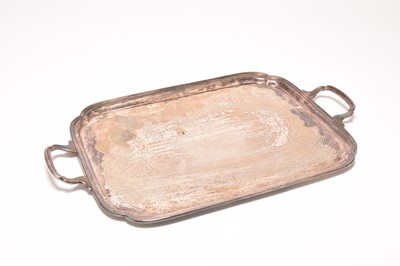 Lot 57 - A large two handled silver tray