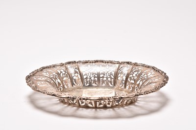 Lot 56 - A white metal pierced bowl