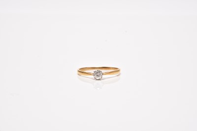 Lot 144 - An 18ct gold single stone diamond ring