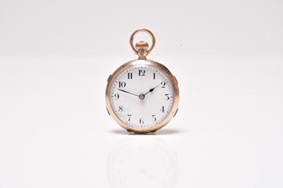 Lot 271 - A lady's 9ct gold open face fob watch