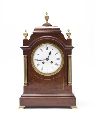 Lot 79 - An early 20th century French brass inlaid mahogany bracket clock