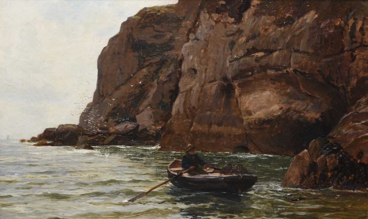 Lot 7 - Richard Wane (1852-1904) North Wales coastal scene